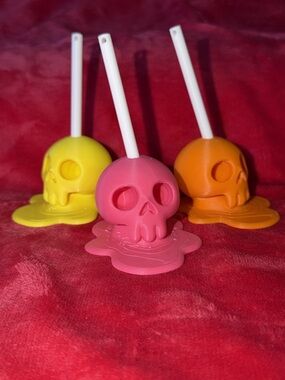 3D Printed Skull Melting Ice Pops